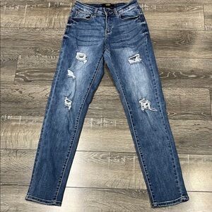 L&B Women's mid rise boyfriend Distressed Skinny Jeans size 2